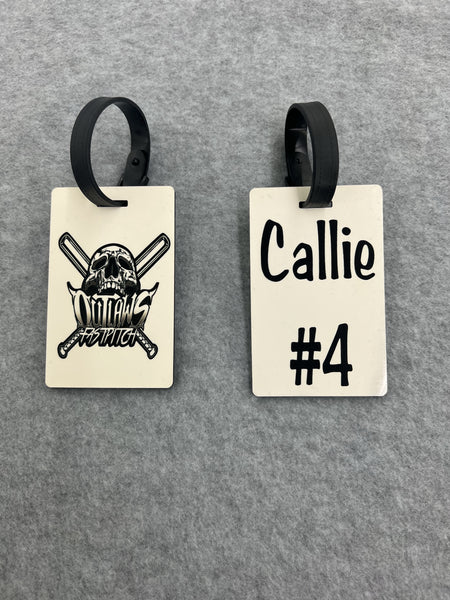 Bag Tags, Outlaws with Name and number