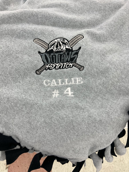 Blanket, Outlaw  Number and number Embroidered