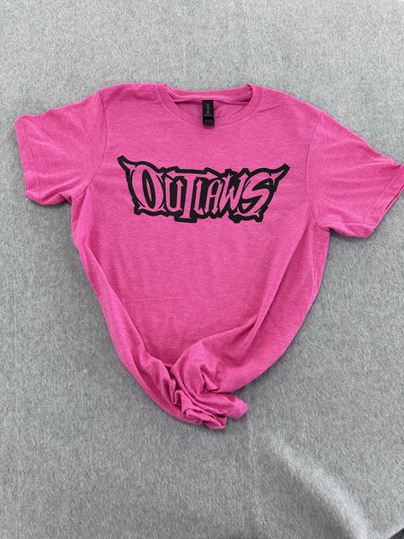 Outlaw, T-Shirt Pink Spirit Wear Adult Sizes