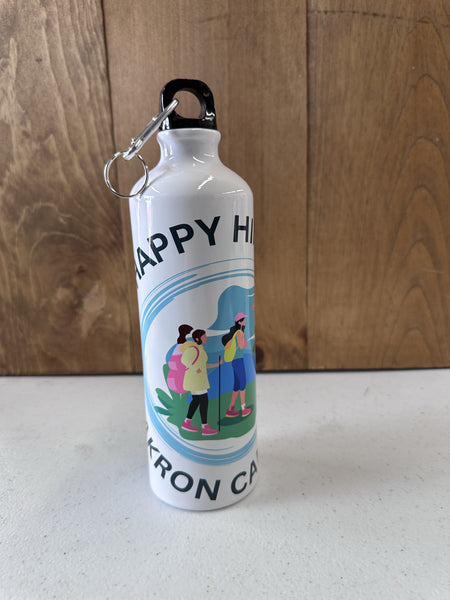 Happy Hikers Waterbottle, Metal with Hook