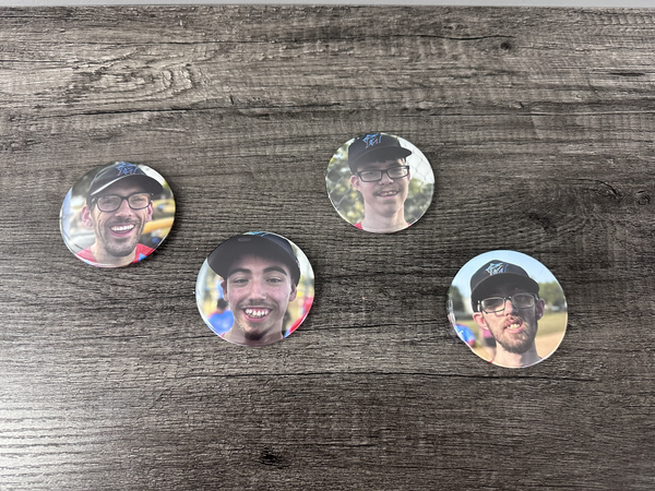 Challenger Baseball Button