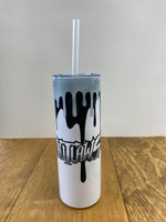 Cup, with Straw, Metal , Outlaws  CUSTOM Name and Number