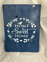 Home sign, wooden